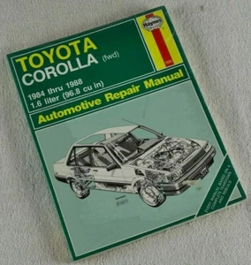 Toyota Corolla Haynes 1984-1988 manual de reparación de taller - Imagen 1 de 1