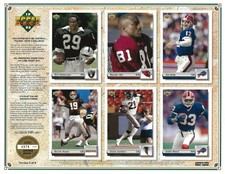 1992 Upper Deck Football Limited Edition Commemorative Sheet Version 5  #4976