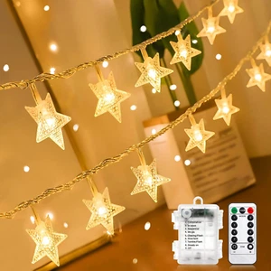 Star Lights 20 FT 40 LED Battery Operated String Lights Waterproof Battery Power - Picture 1 of 12