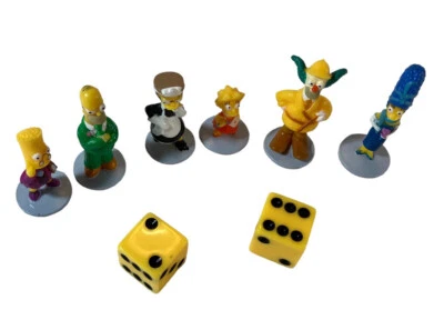 The Simpsons Clue Game 6 Tokens and 2 Dice and 21 Cards Replacements 2002 - Image 1 of 4