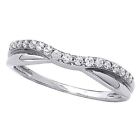 Twist Contour Wedding Band Ring Round Simulated Diamond Solid Sterling Silver