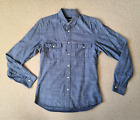 Men's Topman Long Sleeved Shirt (Blue Flecked Colour / Small)