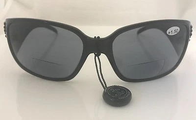 Jimmy Crystal JCR139 Floral Design Bifocal Sun Readers, +1.50 Lens Strength - Image 1 of 4