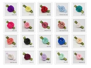 Small Satin or Lurex Ribbon Roses - Picture 1 of 53