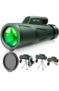 Monocular Telescope, 12X55 HD Waterproof Monocular for Adults, FMC BAK4 Prism - Picture 1 of 6