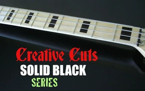 Blocks BLACK Fret Markers block Vinyl Inlay Stickers Decal for Jazz or ANY BASS - Picture 1 of 5
