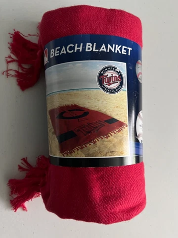 MLB Minnesota Twins Beach Blanket Red Blue Cover