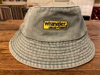 Jeans Wrangler Larga Vida Vaqueros Parche Denim Sombrero Cubo Boonie TALLA ÚNICA Nuevo Foto 1 de 4
