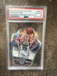 Graded 2022 Bowman U Best Caitlin Clark #BB18 Buckets Die Cuts RC Card PSA 10 - Bild 1 von 2