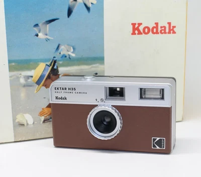 Kodak Ektar H35 Half Frame 35mm Film Reusable Brown Compact Camera - Retro Vibes