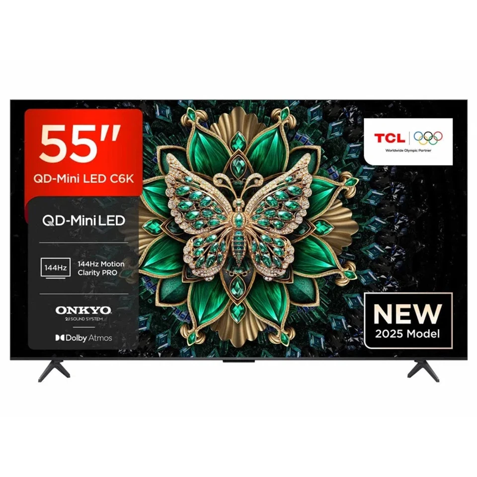 TCL C6K TV -UK Premium QD-MiniLED TV 139.7 cm 55" 3840 x 2160 pixels 4K Ultra HD - Image 1 of 1