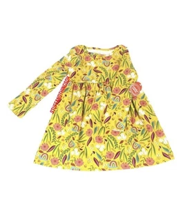 Wonder Nation Girl’s Yellow Floral Spring Long Sleeve Dress Toddler 18M NEW - Picture 1 of 3