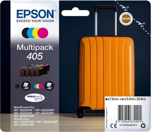 Epson 405 Suitcase Genuine Multipack Ink Cartridges DURABrite Ultra Ink-P/OPEN - Photo 1/4