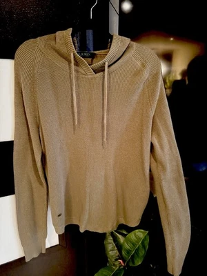 Lauren Ralph Lauren 连帽华夫格针织橄榄绿色大号长袖标志 — 第 1/4 张图片