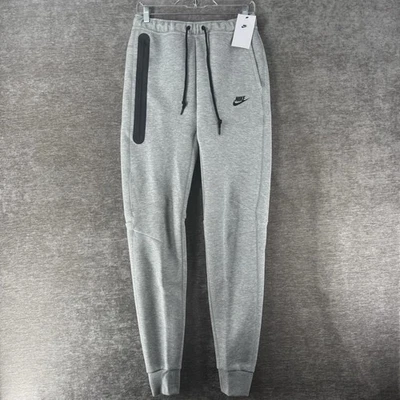 Calça jogger Nike Tech fleece cinza cônica masculina pequena alta FB8002-063 nova com etiquetas - Imagem 1 de 4