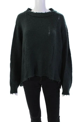 Wooden Ships Womens Lightly Distressed Chunky Knit Sweater Moss Green Size M - Image 1 of 4