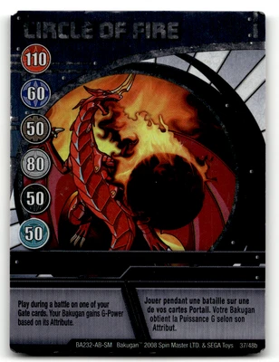 Bakugan Card - Circle of Fire (Dragonoid) - Chrome - Battle Brawlers - Image 1 of 2