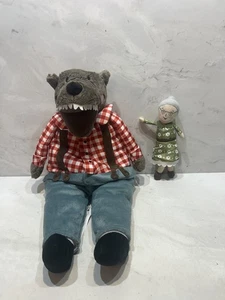 Ikea Lufsig Big Bad Wolf & Grandma Soft Toy Comforter Little Red Riding Hood 18” - Picture 1 of 5