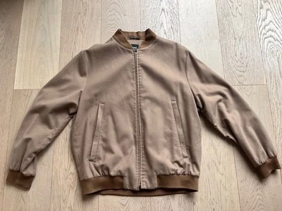 HUGO BOSS Golf Men Beige Jing Loro Piana 100% Cashmere Bomber Jacket Size 50/40R - Image 1 of 4