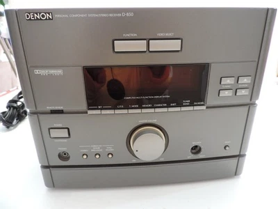RARE DENON D-850 BOOKSHELF STEREO MAIN UNIT AMP /  TUNER USED  TESTED WORKING - Image 1 of 4