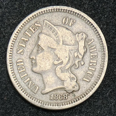 1868 3CN Three Cent Nickel - Image 1 of 2