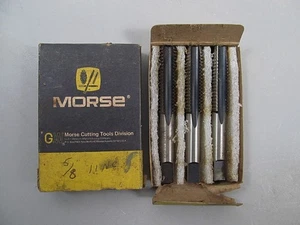 Morse Tap Set of 3 5/8" 11 NC HS GH3 In Box Made USA - Picture 1 of 3