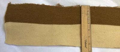 Vintage Pendleton Double Weave Brown, Cream Blanket Weight 6" L x 94" W - Image 1 of 4