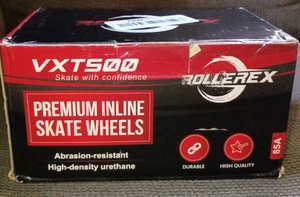 Rollerex VXT500 Inline Skate Wheels - 8-Pack - Purple - 80mm - 85A - New!!! - Picture 1 of 6