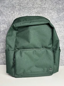Lululemon Everywhere Backpack Green Tech Canvas Zipper 22L Unisex Medium - Picture 1 of 8