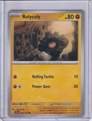 Pokemon TCG:Rolycoly Common SV05: Temporal Forces 093/162 NM - Image 1 of 2