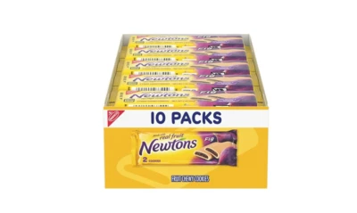 NEWTON'S Newtons, Fruit Chewy Baked Fig Cookies, 10 Packs (2 Cookies Per Pack), Shelf Sta
