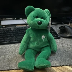 RARE "Erin" Shamrock 1997 Beanie Baby Bear Authentic Tag #416 - See Others! - Bild 1 von 6