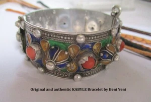 wunderschöner wertvoller massiver ECHT Silber Armreif antik Koralle Kabyle - Bild 1 von 9