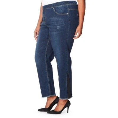 Just My Size Women's 4 Pocket Vintage Fray Jeans, Size 2XL, New! - Image 1 of 4