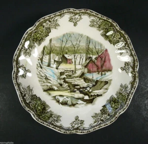 Johnson Bros FRIENDLY VILLAGE set of 3 Saucers THE ICE HOUSE 5¾" - Picture 1 of 1