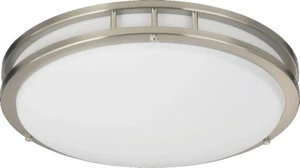 Quorum 16" Satin Nickel & White Wall Sconce Fixture Assembly, 120vac #86816-2-65 - Picture 1 of 10