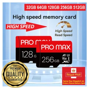 Micro SD Memory Card High Speed Class 10 U3 V30 - 32GB 64GB 128GB 256GB 512gb - Picture 1 of 16