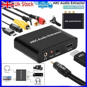 HDMI ARC Audio Extractor Digital DAC zu Cinch, Koax SPDIF 3,5mm Konverter Adapter - Bild 1 von 24