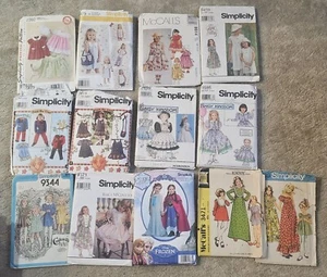 Lot 13 Vtg Girls Dress Pattern DAISY KINGDOM Cinderella Jessica McClintock 3-6 - Picture 1 of 11