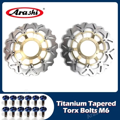 Front Brake Discs & Bolts Fit Honda CBR1000RR 2004 2005 CBR600RR 2003 - 2022 - Image 1 of 4