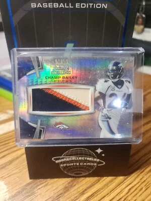 Parche Jumbo CHAMP BAILEY 2012 Bowman Sterling Shimmer/15 Georgia Broncos 1/1 Foto 1 de 3