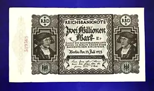 *RARE* 1923 GERMANY - 2 MILLION MARKS (REICHSBANKNOTE) - VF+ - EZVIN - Picture 1 of 2