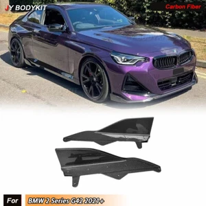 Carbon Fiber Side Skirts Lip Aprons For BMW 2 Series G42 M240i Coupe 2022-2024 - Picture 1 of 8