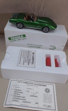 Danbury Mint 1975 Chevrolet Corvette Convertible Bright Gn 1/24 Diecast Car Box