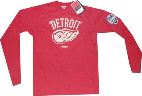 Detroit Red Wings Reebok 2014 Winter Classic Long Sleeve Shirt Clearance New tag Cover