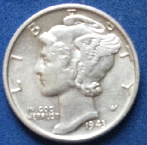 1943-P  Mercury Silver Dime * WW-2 * Nice Coin * Nice Price 52-18 Cover