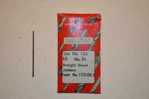 SKF-MALCUS HSS 10 each No 56 Straight Shank Twist Drills Jobbers Length HSS - Picture 1 of 1