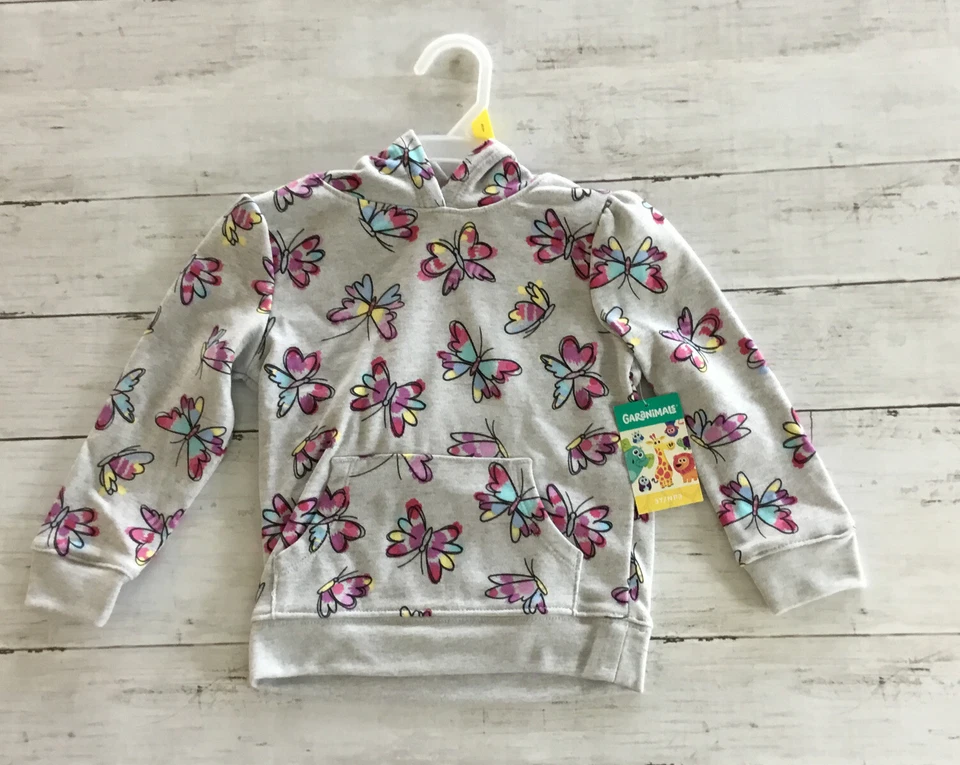 GARANIMALS Infant Toddler Boys Print Hoodie W/Front Pocket Multicolor 18 Month
