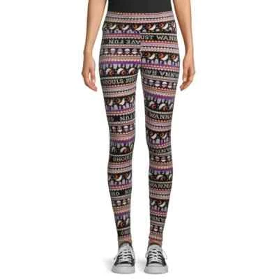 No Boundaries Juniors' Halloween Velour Leggings Halloween Fairisle XXL (19) - Image 1 of 4