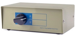 Bi-Directional 2-Port RJ45 Ethernet Network Manual Switch 100 Mbps - Picture 1 of 4